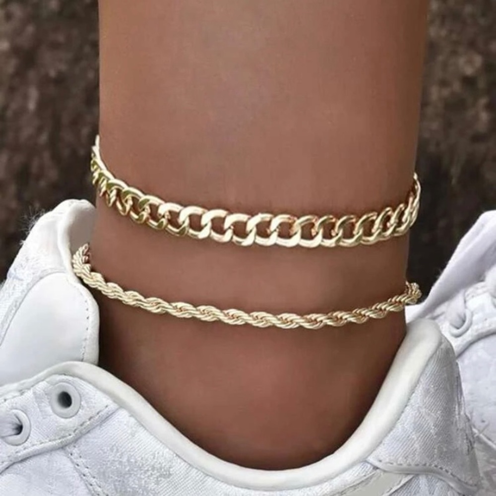 Gold Chain Anklets